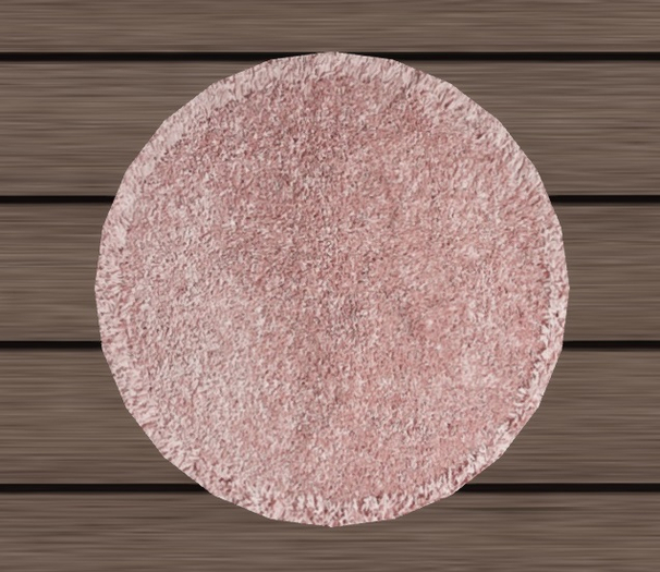 Second Life Marketplace Pink Shaggy rug (Round)